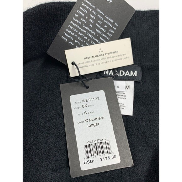 Naadam Signature Cashmere Joggers Womens S Black High Rise Pockets NWT - Picture 9 of 10
